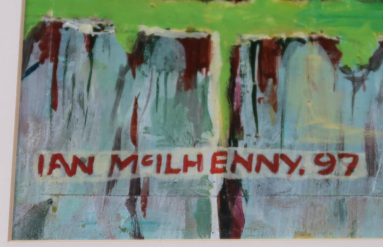 •IAN MCILHENNY (SCOTTISH CONTEMPORARY) BURNS SUPPER GLASGOW ART CLUB Mixed media on board, signed - Image 5 of 5