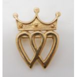 A 9ct gold Luckenbooth brooch by Alasdair Campbell of Milngavie, weight 7.1gms Condition report:
