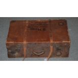 An Honorcraft buffalo hide travel trunk, by Rubin Moses and Sons, 7-9 Commercial Street,