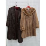 Two ladies fur coats and two fur stoles Not available for this lot