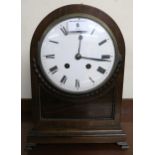 A 20th century Samuel Marte French made dome top mantle clock with roman numeral dial Condition