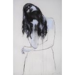 MARK DEMSTEADER (BRITISH CONTEMPORARY b.1963) NATALIE STANDING  Print multiple, signed lower right
