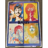 A large Beatles poster after Richard Avedon, 137 x 99cm, an exhibition poster, John Lennon,