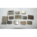 A lot comprising eight assorted silver matchbox holders various makers and hallmarks, four white-