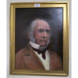 J MACNAB Portrait of William Ewart Gladstone FRS, FSS, signed, oil on canvas, dated, 1908, 45 x 35cm