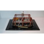 A model of a Vehicular Ferry Boat No.4, 27 cm wide in Perspex case Condition report: Available