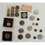 A quantity of GB pre-decimal coins and commemorative coins Condition report: Available upon request