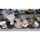 A lot comprising Masons Ironstone Regency pattern tablewares, a large Masons pitcher, a Doulton