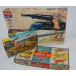 A box of various kits including Revell, Merit, Airfix, Pyro etc Condition report: Available upon