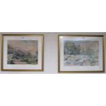 MURRAY URQUHART Alpine Torrent, signed, watercolour, 37 x 52cm and St Nicholas de Verace, signed,