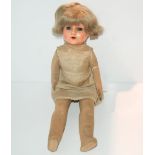 A German Schildkroet shoulder head doll, 44cm high Condition Report:Available upon request