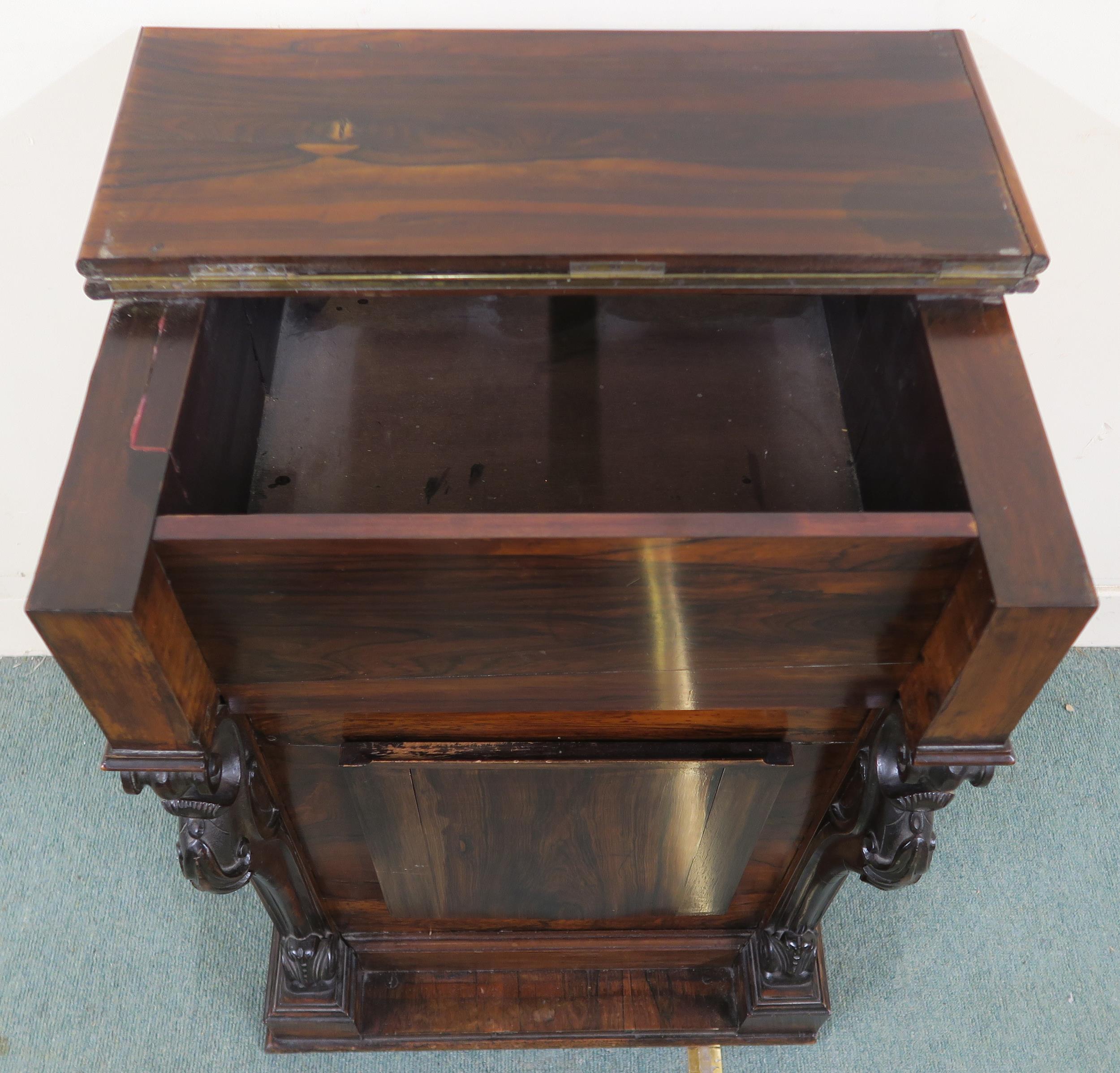 A Victorian rosewood side cabinet, 90cm high x 59cm wide x 48cm deep Condition Report:Available upon - Image 6 of 6