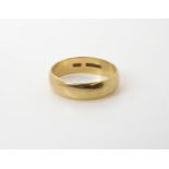 A 9ct gold wedding ring size W1/2, weight 4.5gms Condition Report:Available upon request