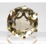 A 9ct large glass gem set ring, size P1/2, weight 6.9gms Condition Report:Available upon request