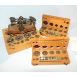 A set of postal scales (af) and three cases of weights Condition Report:Available upon request