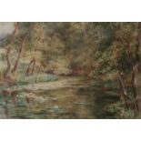 F M MINNS River landscape, signed, watercolour, 20 x 29cm and two others (3) Condition Report: