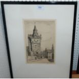 John W. Kerr, Pittenween, singed etching, 28 x 17cm framed and glazed Condition Report:Available