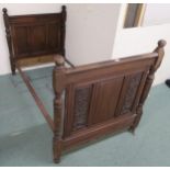 A pair of Victorian mahogany single bed frames, 114cm high x 208cm long x 107cm wide (2) Condition