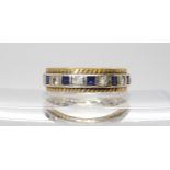 A 9ct blue and clear gem set full eternity ring, size N1/2, weight 3.7gms Condition Report:Abrasions