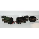 Two Hornby tin plate locomotives, wagons and accessories Condition Report:Available upon request