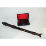 A cased set of tuning forks and a Dolmetsch treble recorder Condition Report:Available upon request