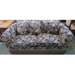 A contemporary Peter Guild floral upholstered settee, 80cm high x 202cm wide x 101cm deep