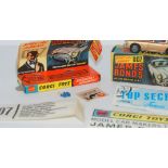 A Corgi 261 James Bond Aston Martin D.B.5 from ?Goldfinger? gold body, complete with sealed secret