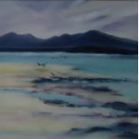 IRENE WALKER (SCOTTISH CONTEMPORARY)  MORNING LIGHT OVER ARRAN  Watercolour, signed lower right,