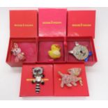 Five Butler & Wilson brooches to include, Racoon, two cats, a bunny and a chick Condition Report: