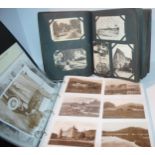A large album of black and white and colour postcards mostly relating to Inveraray (approx 250)