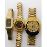 A ladies and gents gold plated Rado DiaStars, and a gold plated Seiko wristwatch Condition Report: