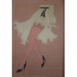 K TAYLERSON (BRITISH)  LEGS WITH STOCKINGS AND HEELS Serigraph, signed lower right, 88 x 60cm