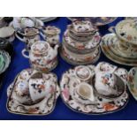 A Masons Mandalay pattern dinner service comprising plates, bowls, teapot, cups and saucers, jugs