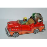 A papier mace Cuban model of a classic American car, 30cm wide  Condition Report:Available upon