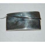 A silver card case, Birmingham, 1905, engraved with initials, 38grams Condition Report:Available