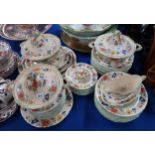 An Extensive Masons Bible pattern dinner service comprising plates, bowls, tureens, platters etc