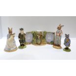 Royal Doulton Bunnykins Mother and Baby, Father Bunnykins, Girl Guide, a Beswick Gentleman Pig