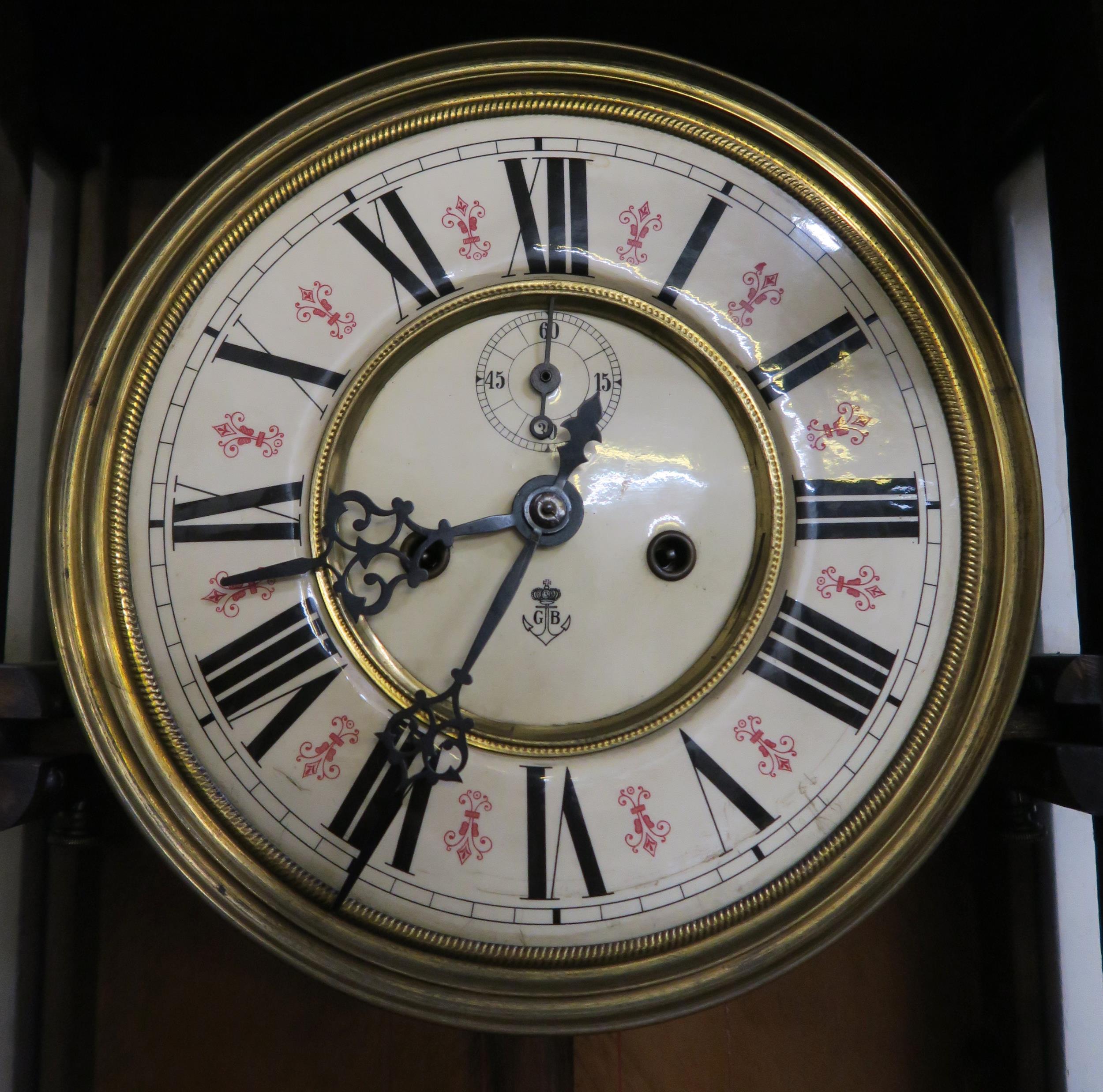 An early 20th century "Vienna Regulator" Gustav Becker wall clock, 108cm high  Condition Report: - Bild 2 aus 2