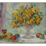 J R GILLFILLAN Still life, signed, oil on board, 44 x 50cm Condition Report:Available upon request