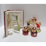 A Royal Doulton Mad Hatters Tea Party figure 825/1000, Royal Doulton Dee & Dum salt and pepper