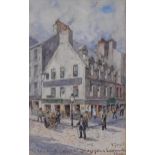 DAVID SMALL The Ship Bank, corner of Bridgegate and Saltmarket, signed, watercolour, dated, 1880, 21
