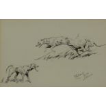 MICHAEL LYNE Five sporting drawings, signed, pencil, various sizes (5)  Condition Report:Available