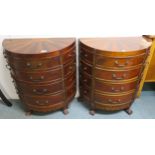 A pair of 20th century mahogany dome front twelve drawer chests (2) Condition Report:Available