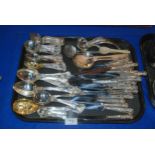 Two trays of Kings pattern cutlery etc Condition Report:Available upon request