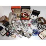 A collection of fashion watches and costume jewellery Condition Report:Condition report: Not