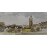 TOM H SHANKS RSW, RGI, PAI Tarbert, Loch Fyne, signed, watercolour, 17 x 35cm Condition Report: