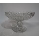 A Waterford cut crystal bowl on stand and another cut crystal dish Condition Report:Available upon