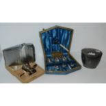 A tray lot including large novelty table lighter, tea caddy etc Condition Report:Available upon