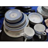 A Doulton blue glazed four place dinner set and other items Condition Report:Available upon request