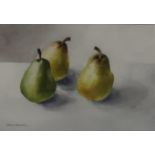 SAM BLACK RCA, RSW Pears, signed, watercolour, 19 x 25cm and seagulls, print 24 x 35cm (2) Condition
